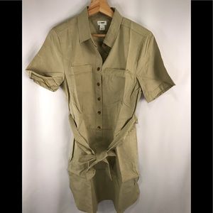 J. Crew Factory Utility Shirtdress Khaki